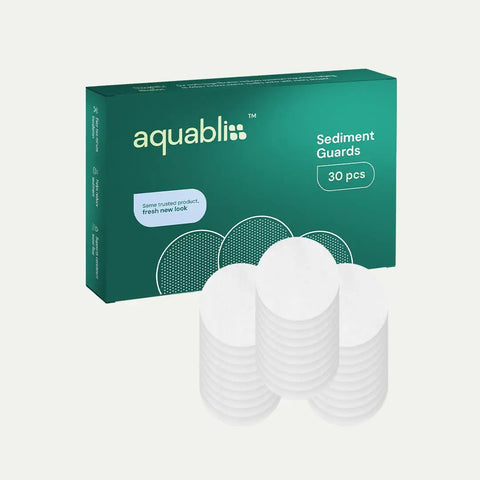 Shower Filter Sediment Pads To Keep Dirt Outta Your Hair And Skin, 30 Pack, Compatible With SF400 And SF500, product box image