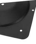 Heavy Duty Five Hole Table Leg Mounting Plate Iron Furniture Bracket For Couch And Chair Repair detail, angled design, black finish