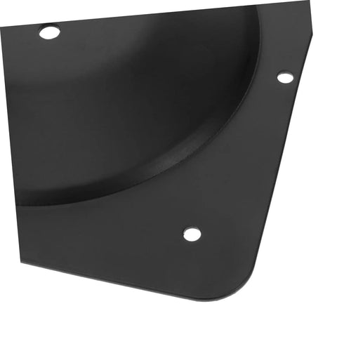 Heavy Duty Five Hole Table Leg Mounting Plate Iron Furniture Bracket For Couch And Chair Repair detail, angled design, black finish