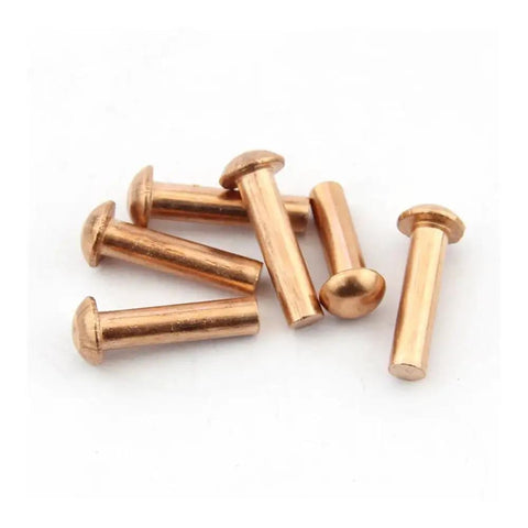 Top Shelf Genuine Red Copper Half Round Head Solid Rivets And Threaded Screws Build Your Rig With Knockout Durability For Serious Projects And Slick Fits