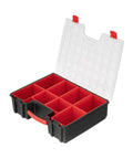 Heavy Duty 8 Bin Hardware Organizer With Removable Bins Portable Tool Box For Nuts Bolts Screws Nails And Small Parts Clear Locking Lid