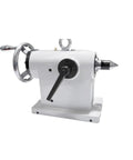 Rock Solid Pneumatic Four Axis Tailstock Cnc Indexing Head With Ejector Pin, heavy-duty 4 axis CNC tailstock with gray body.
