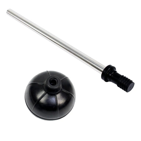 Heavy Duty Stainless Steel Toilet Bowl Brush And Plunger Set With Freestanding Bathroom Canister Killer 2 In 1 Space Saving Cleaner Setup That Works Legit And Keeps Your Restroom Clean No Cap, plunger and handle.