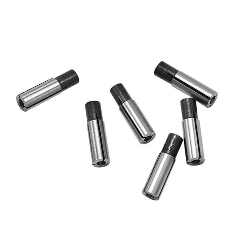Top Shelf 6 Pieces 1/4 To 1/8 Inch Collet Adapter Set For Routers And Cnc Engraving Tools, spring steel reducers, 1/4 to 1/8 inch size.