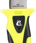 Argus Diving Knife For Saltwater Dives With Tempered 420 Stainless Steel Blade Straight Edge And Serrated Edge Line Cutter Notch