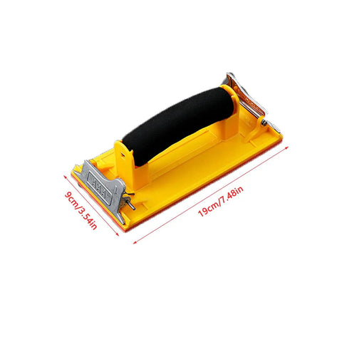 Two Pack Sandpaper Holder With Sponge Grip For 9 By 3.6 Inch Wet Dry Sheets shown with measurement dimensions
