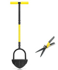 Heavy Duty Steel Workhorse Half Moon Edge Tool With Saw Tooth Blade and scissors for clean garden and lawn edges