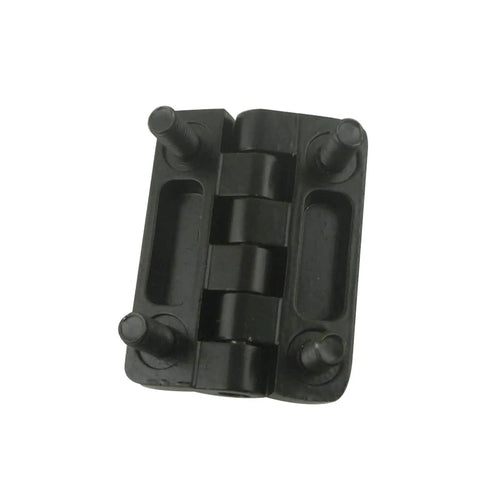 Beefy 2 Piece Heavy Duty Door Hinges Black Zinc Alloy For Kitchen Cabinets And Furniture DIY Hinges Rust Resistant Durable Long Lasting 54 By 40 Millimeters Folding Corner Style CL209 1 shown close-up