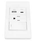 Rock Solid Heavy Duty Wall Outlet With Single Toggle Switch 15 Amp 3 Prong Socket Packed With Fast Usb Type C Charging Port.