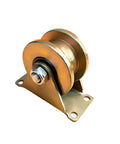 Rigid Track Wheel For Sliding Gate With Bracket Heavy Duty Barn Door Caster 100mm 45 Steel Galvanized Finish Double Bearing Smooth Sliding