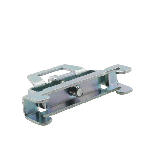 Silver Galvanized 12 Piece DIN Rail Mount Terminal Blocks End Stopper Screw Type Clamp for 35mm Wide Guide Rails