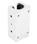 Super Smooth Rock Solid Aluminum Alloy SBR20LUU Linear Ball Bearing Slide Block With Anodized Oxidized Finish For Zero Slop Precision Motion In Industrial Automation And Heavy Duty Applications Featuring 20mm Bore Rail Bushing, showing detailed side view.