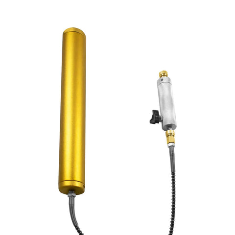 4500 Psi PCP Air Compressor Oil Water Filter With Slick Silver Release Valve Diving Separator And Odor Activated Carbon, shown with connectors