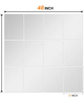 12 Pack 16 By 12 Inch Wall Mirror Tiles For Home Gym Garage Bedroom Living Room Over The Door With Adhesive Tape And Glue