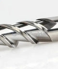 One Quarter Inch Diameter Long Length Carbide End Mill For Aluminum With Three Flute And Forty Five Degree Helix For High Velocity Milling