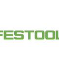 Festool logo in green, representing high-quality tools for woodworking and construction projects.