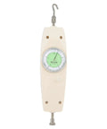 200N Analog Dynamometer Force Tester For Push And Pull Measurements In Electronics Manufacturing And Light Industries A Handy Accurate Load Testing Tool For DIYers Makers And Designers, beige handheld gauge with hooks