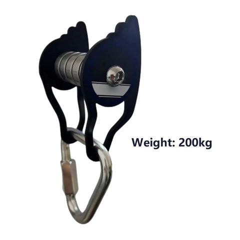 Heavy Duty Zip Line Pulley Kit With Six Steel Rollers For Backyard Adventure, easy install, supports up to 440 lbs