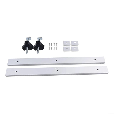 Aluminum Alloy T Track Rail Set With Sliders And Handles for woodworking jigs, drill press, router tables, silver finish 500mm
