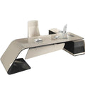 Built Tough Executive Standing Desk With Roomy Drawers And Smart Storage Plus Stain Resistant Finish For Killer Home Office Setups And Daily Grind Workstations Spanning 94 Inches Wide, stylish design with sleek lines and an integrated charger.