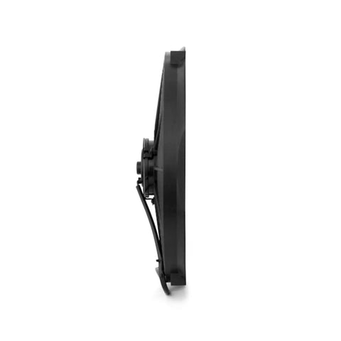Ultra Slim Electric Radiator Fan Sick High Output Cooling Blower Rapid Universal Install in matte black side view showing slim profile.