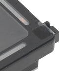 Close-up corner view of 2D Barcode Scanner Module With 300000 CMOS Sensor USB Embedded Mini Reader, ultra-slim 26mm design.