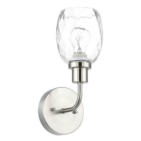 Two Light Bathroom Vanity Light Hardwired Wall Sconce Brushed Nickel With Clear Glass Over Mirror Modern Bath Fixture Delivers Bright Even