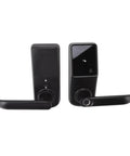 Kick Back And Relax With This Heavy Duty Smart Door Lock Boasting Instant Fingerprint Scan Plus Straightforward Password Entry And Smooth Phone App Hookup So You Can Easily Ditch Those Old House Keys At Your Front Door, black electronic door lock with touchscreen.