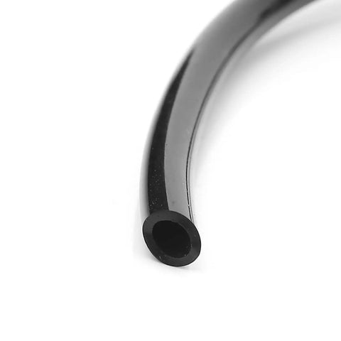 Close-up of Ultra Flexible PVC Micro Tubing for Garden Irrigation, showing the smooth inner wall design, black color