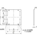 Technical drawing of a Premium Manual Linear Stage With Digital Readout For Precise X Axis Translation and Rugged Aluminum Construction.