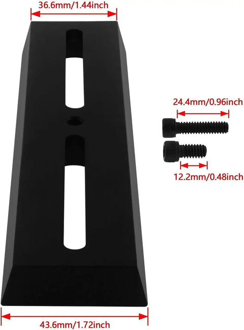 Dovetail Plate For Astro Cameras With 1/4-Inch-20 Photo Thread And GP Saddle Compatibility, 180mm Length, shown with screws