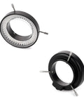 LED Ring Light For Microscope With 144 LEDs, Adjustable Brightness, Shadow Free Illumination, 64mm Inner Mount, 4 Inch Outer Ring, Includes Adapter, 100,000 Hour Lifespan, Perfect For Slides, Micro Detailing, And Lab Work, black