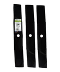 3-Blade Set For 54 Inch John Deere Lawn Mower Replaces OEM M143520 UC22010 Includes 19 Inch Blades With 0.800 Inch Center Hole