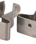 Two Amarine Made stainless steel boat hook spring clamp holder brackets
