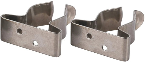 Two Amarine Made stainless steel boat hook spring clamp holder brackets