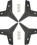 Heavy Iron Sofa Legs Set Of 4 For Couch Bed Ottoman Coffee Table And Cupboard Diamond Triangle Design With Rubber Pad Silent Non Slip