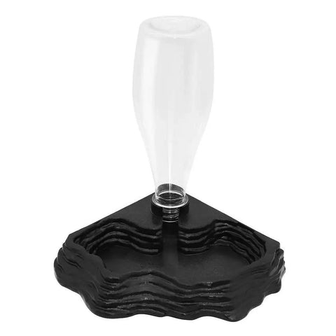 No Sweat Automatic Reptile Water Dispenser Featuring 13.5 Oz Gravity Auto Top Off with black base and clear water container