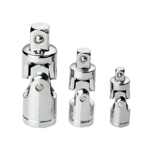 Ultimate 16-Inch Chrome Socket Extension Kit With 4 Adapters And 3 Universal Joints For 1/4 3/8 And 1/2 Inch Drive Auto Garage Repair Projects That Hit The Spot, chrome steel socket adapters