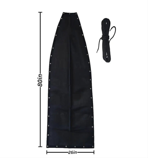 Outdoor Swing Lounger Replacement Mesh And Rope Kit For Patio Hanging Hammock Chair, 80x26 in, black mesh and rope shown.
