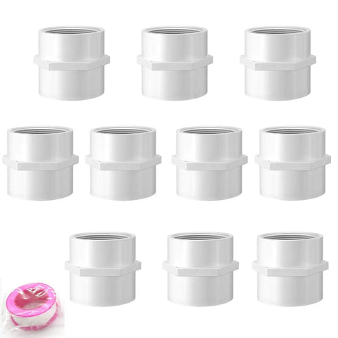 1 Inch PVC Female Thread Adapter Slip Socket To FPT Thread Fitting White Plumbing Connector for water lines and irrigation systems