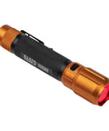 Rechargeable 3 In 1 LED Flashlight With Spotlight Floodlight And Red LEDs 1000 Lumens USB Cable Included showing red lens