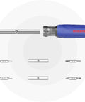 11 In 1 Screwdriver And Nut Driver Set With Comfort Grip And Interchangeable Bits All In One Portable Multi Bit Tool shown with bits