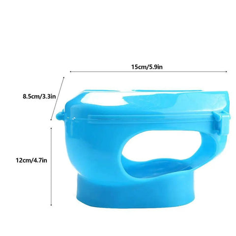 Heavy Duty Pigeon Injection Holder With Thickened Carrier For Feeding Fixed Mount Bird Supply, blue plastic hollow design