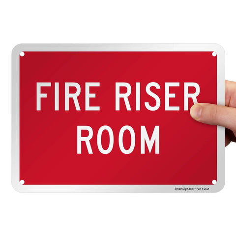 Fire Riser Room Aluminum Sign 7x10 Durable 40 Mil No Rust Heavy Duty Indoor Outdoor With Four Corner Mount Holes Easy Install And Built To Last Reliability