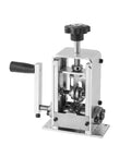 Professional Manual Rotary Wire Strippers Machine For 1 To 25 Mm Cables With Alloy Body And Hand Crank Lever Efficient Cable StrippingTool shown from side, featuring robust steel design.