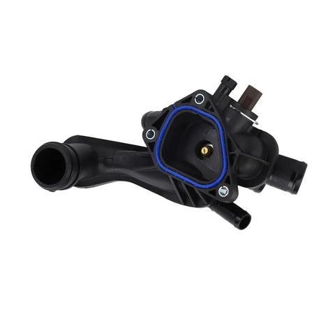 Premium Coolant Thermostat Assembly Direct Replacement For Peugeot 207 Citroen C4 Mini with gasket and mounting for engine cooling.