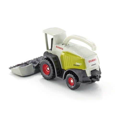 Claas Forage Harvester Toy Model With Metal Frame And Plastic Body In White And Green, Swiveling Ejection Pipe, Rugged Build