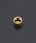 Go To Compact Brass Gas Canister Cap With Knurled Rubber Seal and End Protector, 14x14x10mm, for Camping and Storage