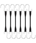 Heavy Duty 6 Inch Rubber Cords With Hooks, 10 Pack Bungee Straps for Trucks and Cargo