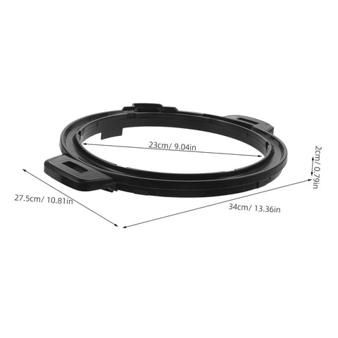Black Pressure Cooker Lid Edge Support Bracket Heat Resistant Plastic Replacement Part For Electric Multi Cooker Home Kitchen Appliance Lid Grip For Easy Handling, 34cm